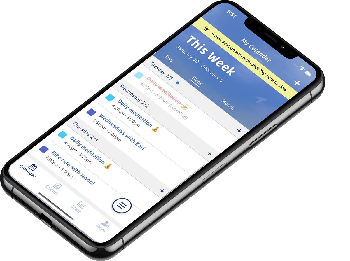SessionTracker mobile app